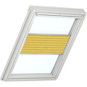 sunny yellow pleated blinds for VELUX windows